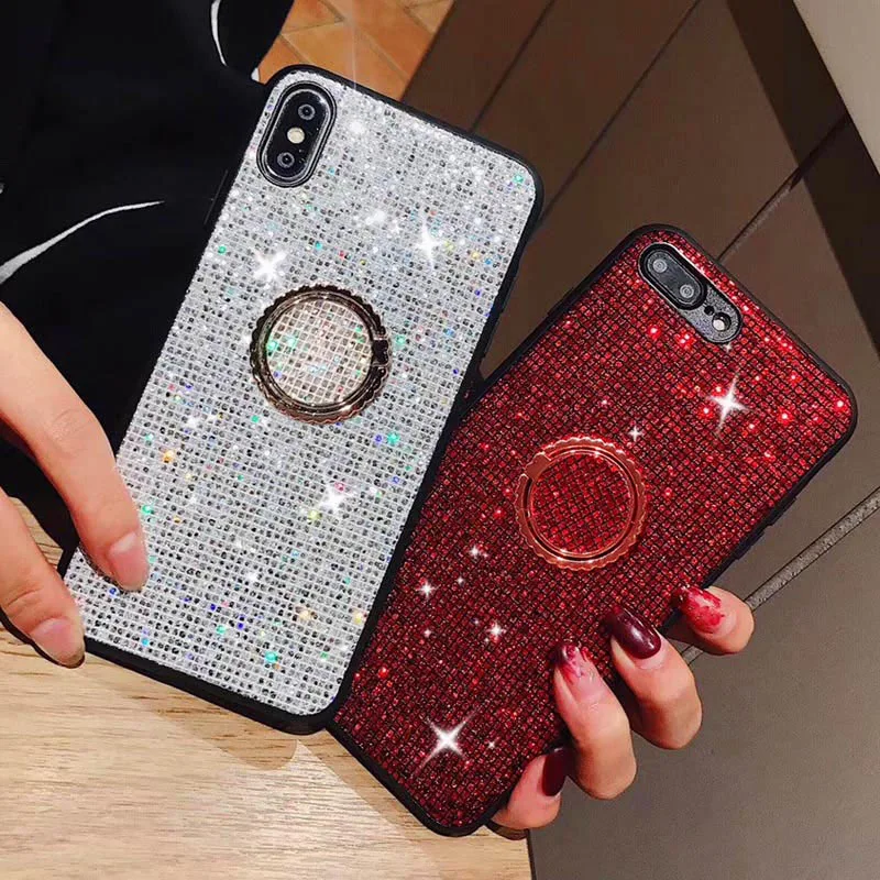 Роскошный чехол сверкающий с блестками для iphone 11 PRO MAX 7 8 Plus 6 6S Блестящий жесткий
