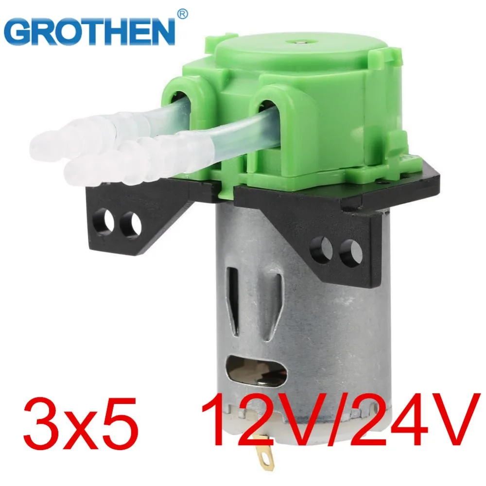 12 V/24 V DC дозирующий насос перистальтический дозаторный головка с разъемом для Arduino аквариум лаборатории аналитическая Сделай Сам grothen
