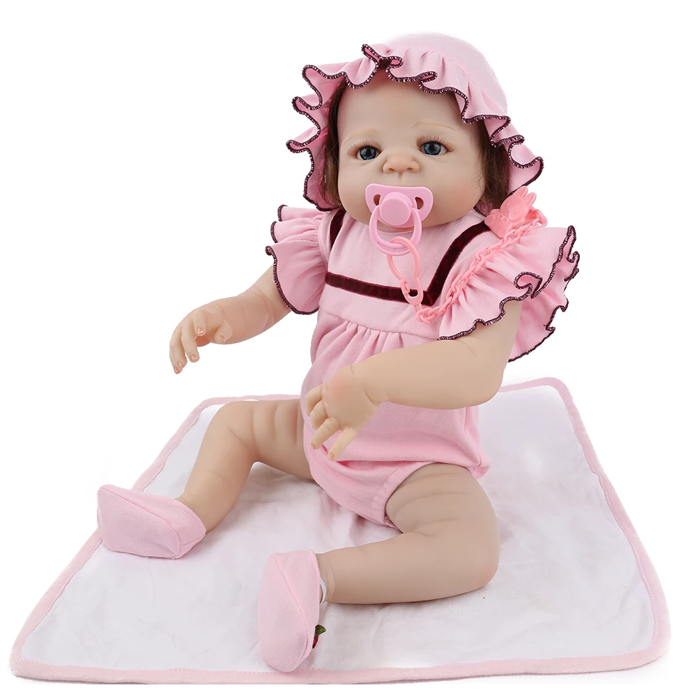 NPKDOLL Кукла реборн силиконовый новорожденный бэби 55 см одежда игркушки для