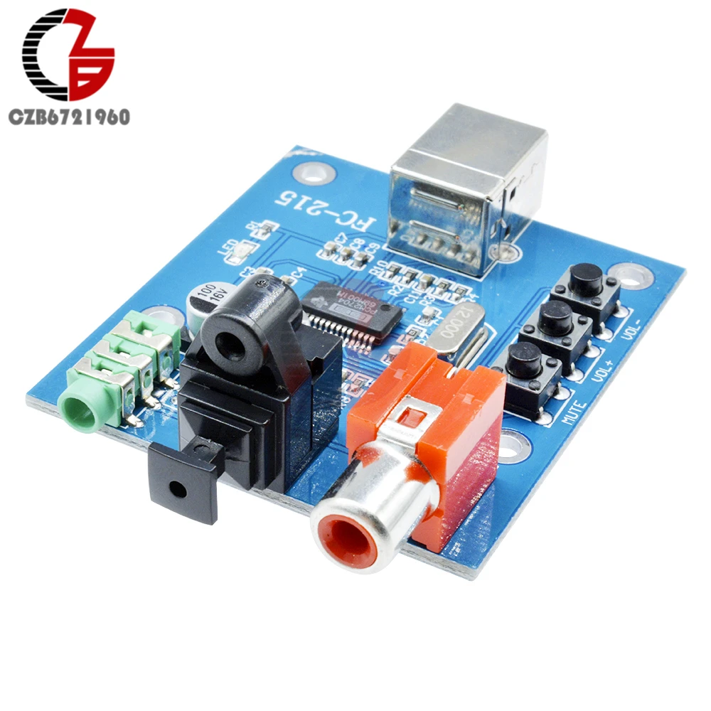 PCM2704 USB DAC to S/PDIF звуковая карта декодер плата 3 5 мм выход F/PC 2 канальный аналоговый