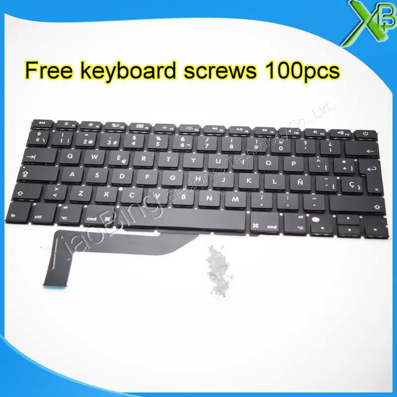 5 шт. Совершенно новая клавиатура с испанской раскладкой для MacBook Pro Retina 15 4 дюйма