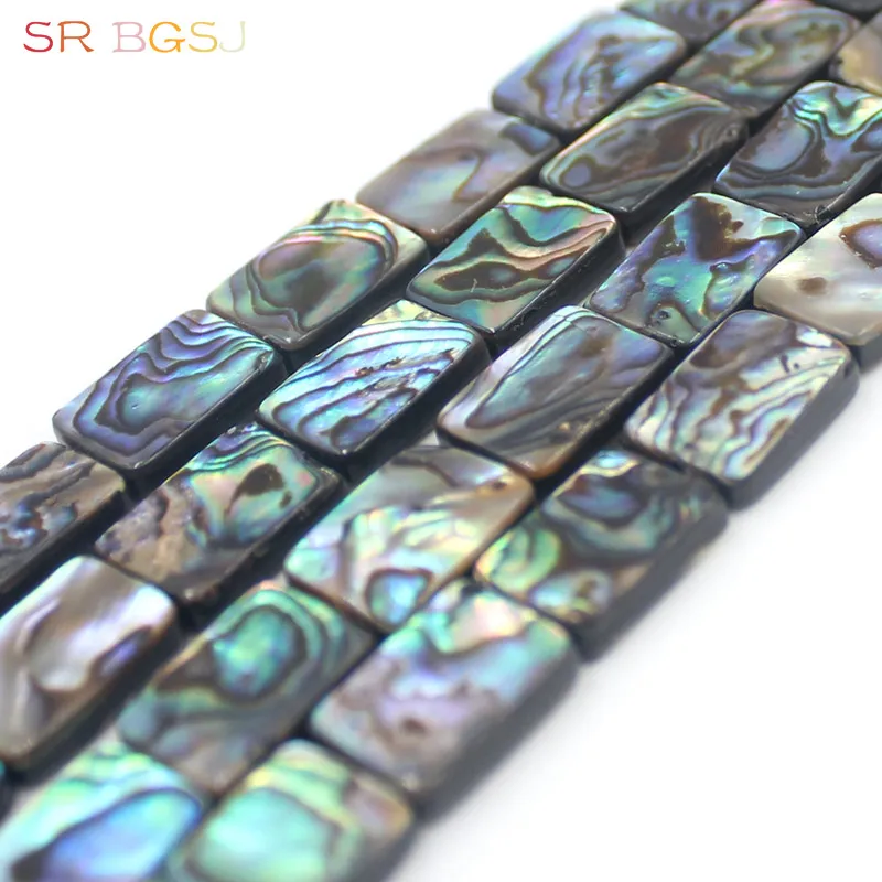 Free Shipping Different Sizes High Quality Rectangle Shape Natural Abalone Shell Jewelry Making Loose Beads 15" | Украшения и