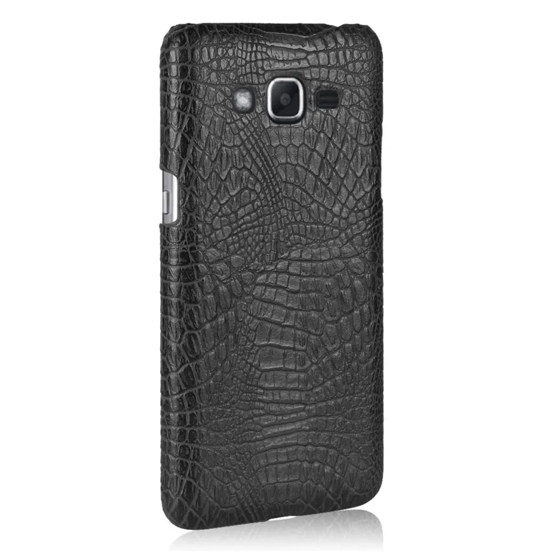 J2 Prime Case For Samsung Galaxy Luxury Crocodile Grain PU Leather Slim Hard Full Back Bag Cover |