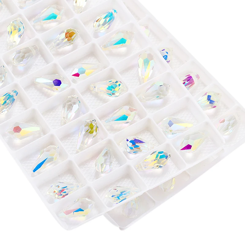 5pcs/lot Angel Teardrop Glass Crystal Pendant Creation Women Necklace Dress Decoration accessories pendant beads No Neck | Дом и сад