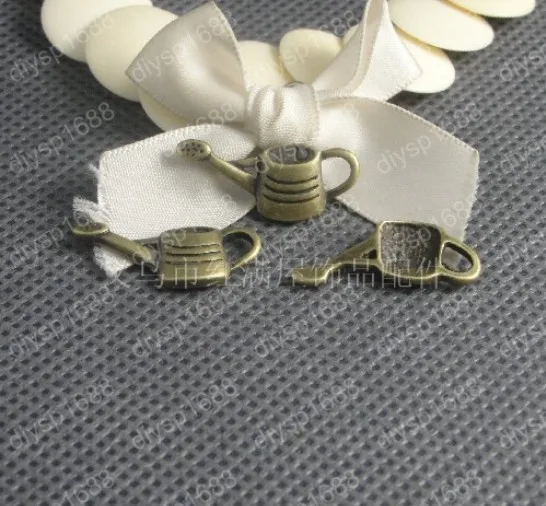 

200 pcs/lot Zinc alloy bead Antique Bronze Plated Charms Pendants Fit Jewelry 25*11MM Watering can Shape JJA1977