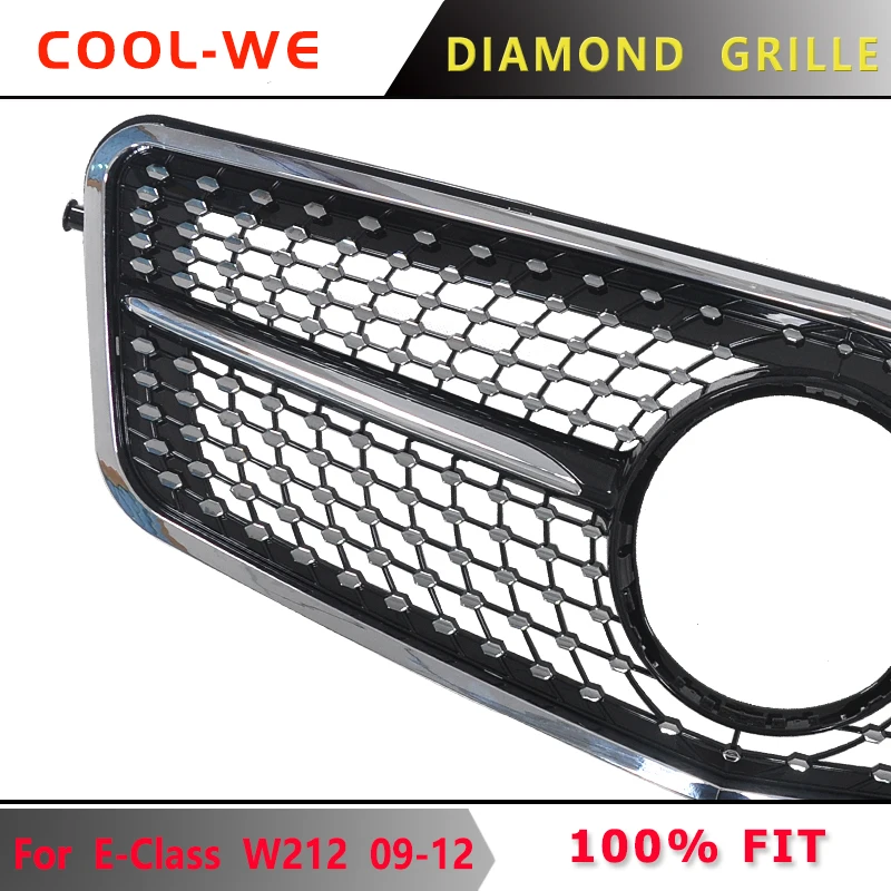Для Mercedes Benz W212 Grill E CALSS Алмазная решетка E200 E260L E300L E350 E400 2009-2012
