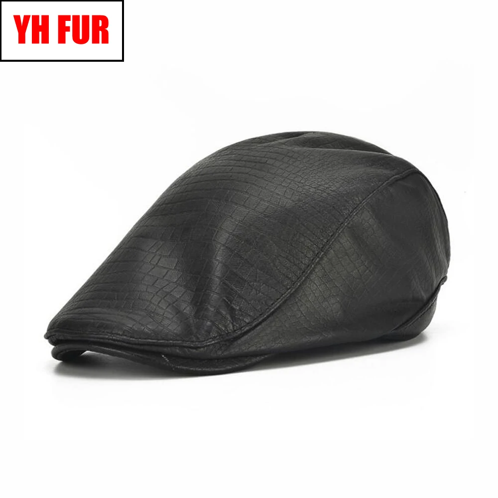 Men Real Leather Duck Tongue Cap Brand Casual Cowhide Hat 2020 New Style Fashion Spring Autumn Caps | Аксессуары для одежды