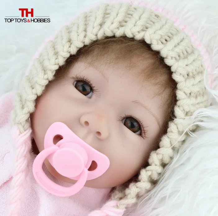 NPKDOLL 22 дюйма Кукла Reborn полный Силиконовый Bebe девочка кукла голубые глаза ребенок подарок на день рождения реалистичные очаровательные Куклы для новорожденных