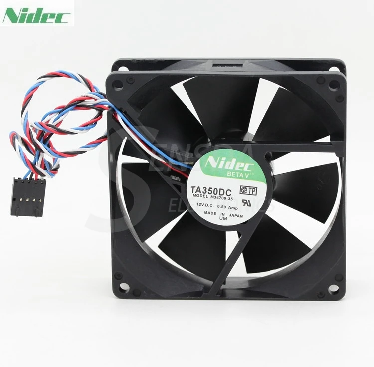 Оптовая продажа для Nidec TA350DC M34709 35 9 см 12В 0.5A PWM ветры шасси вентилятор
