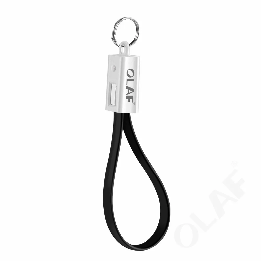 Многофункциональный usb-кабель для iPhone, iPad, кабель для быстрой зарядки, брелок, аксессуары, портативный зарядный кабель для синхронизации данных для Samusng - Цвет: Black