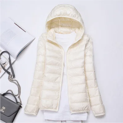 White Style 1 Новинка, ультра-светильник, утиный пух, куртки для женщин, с капюшоном, зимнее пальто, длинный рукав, теплый, тонкий, 6XL размера плюс, куртка, женская одежда - Цвет: White Style 1