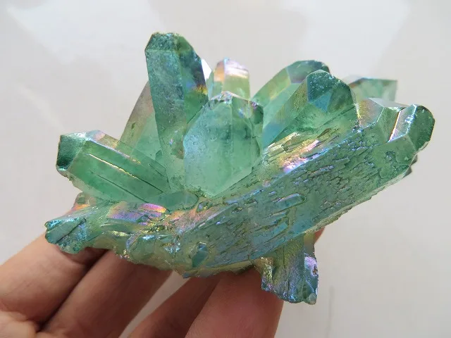 AA натуральный зеленый кварцевый Титан кристалл кластера образцы рейки 132 г|reiki|reiki