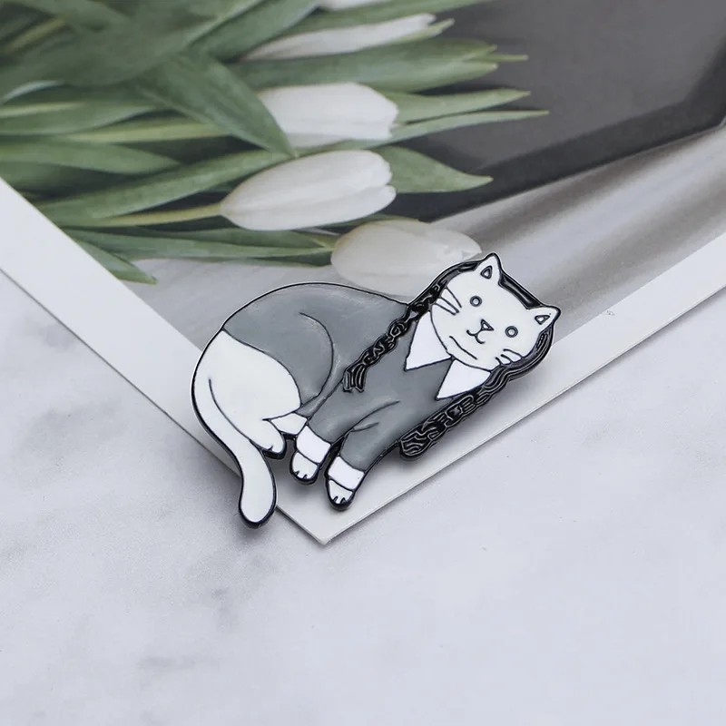 High Quality Cute Cartoon Kitten Brooch Backpack Denim Microstamp Friend Gift Wholesale | Украшения и аксессуары