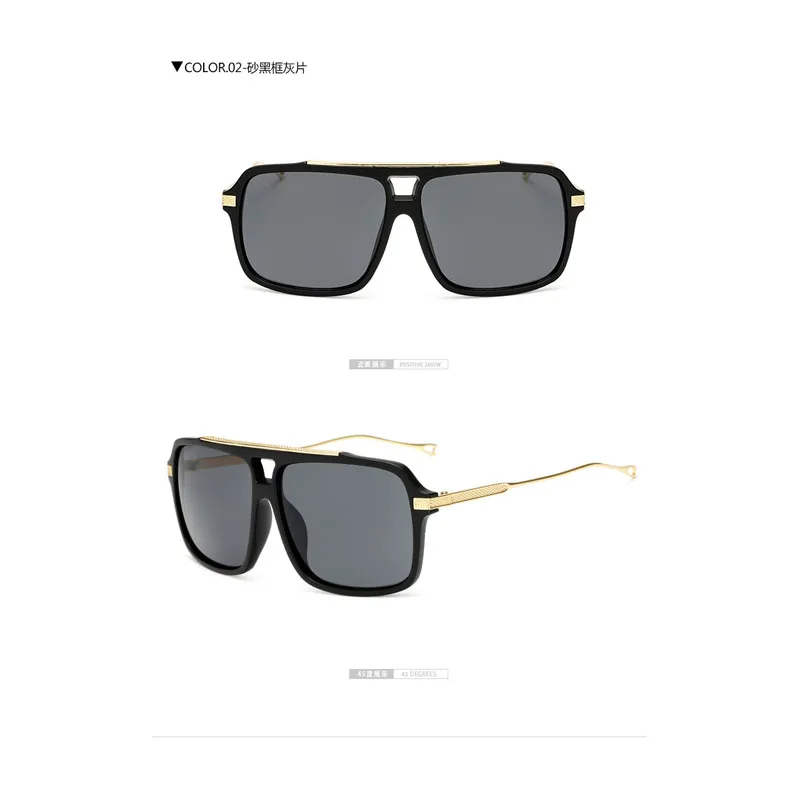 Солнцезащитные очки Мужские квадратные роскошные винтажные модные аксессуар