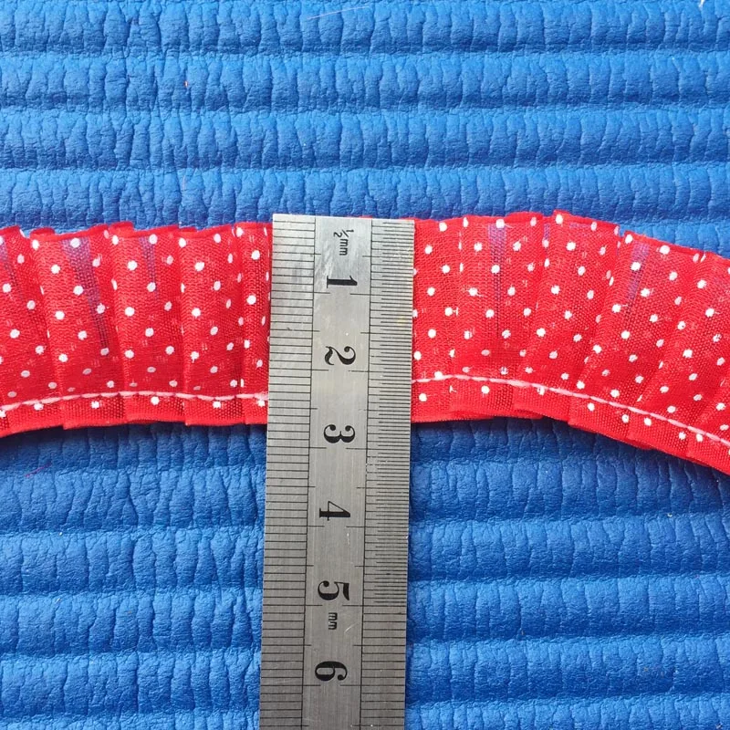 Лента кружевная в горошек 10 цветов 25 мм