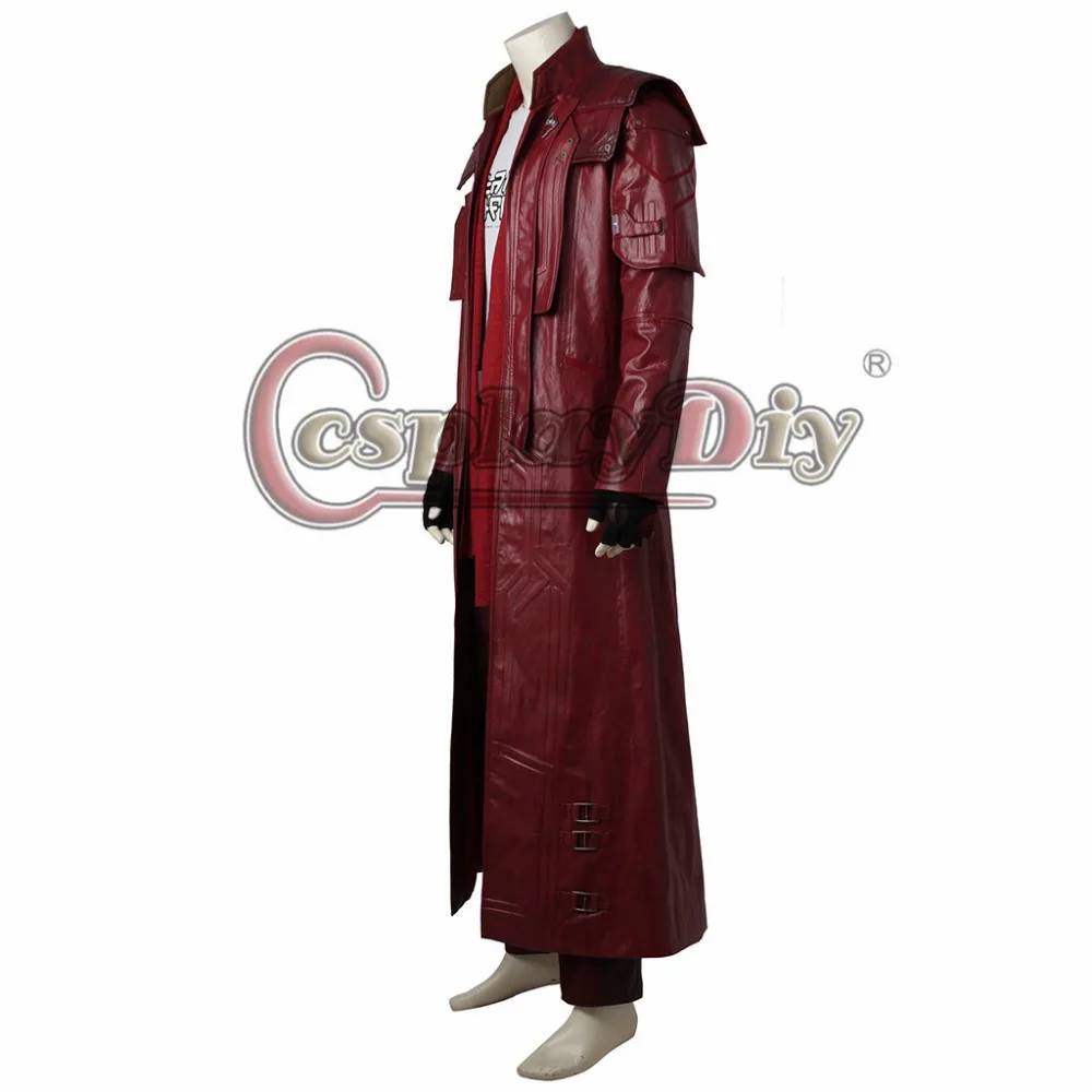Cosplaydiy Guardians 2 Star-Lord Peter Jason Quill Cosplay Costume Adult Men Halloween Full Set Custom Made
