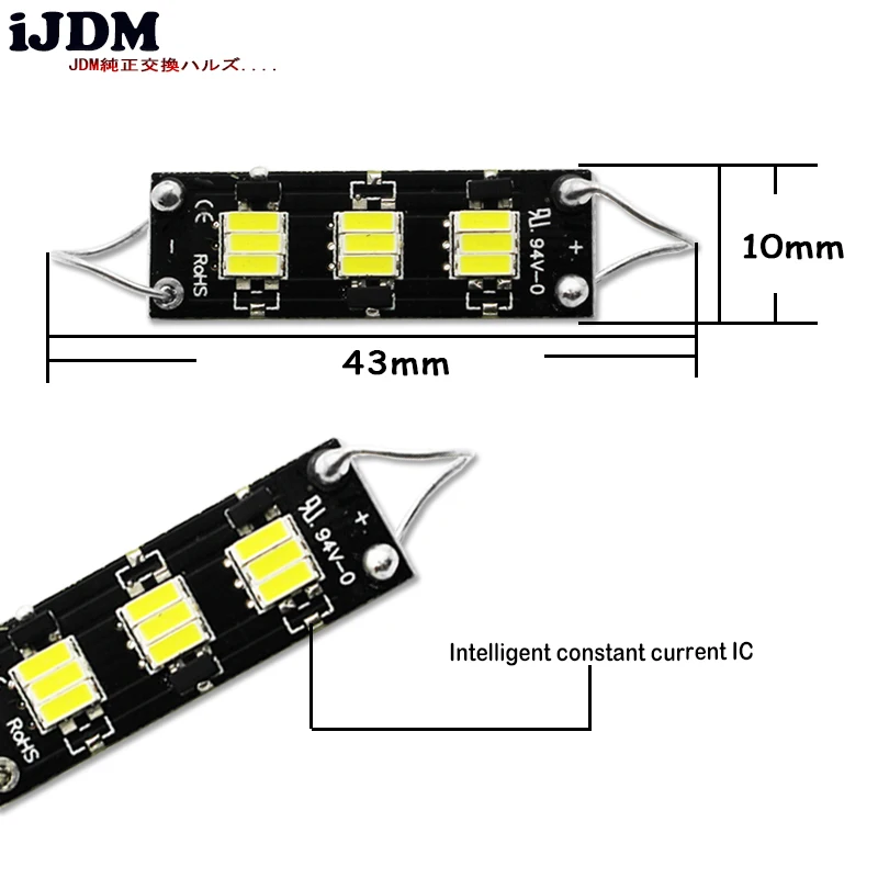 IJDM (4) Стайлинг автомобиля 43 мм светодисветодиодный 9SMD 211-2 212-2 561 жесткая витая