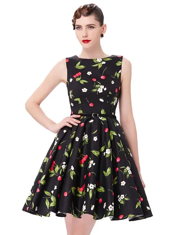 party dresses 5 Женские платья, Летний стиль, вдохновленная винтажная одежда, Ретро стиль, 50 s, большие качели, Одри Хепберн, в горошек, размера плюс, женские платья - Цвет: party dresses 5