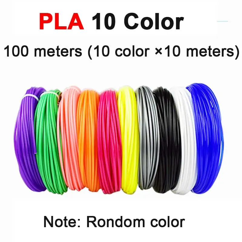 Pla пластик для 3d ручек 50 м/100 м/200 м ABS Материал печать 1,75 pla нити многоцветная проволока для 3D ручек принтер Прямая поставка