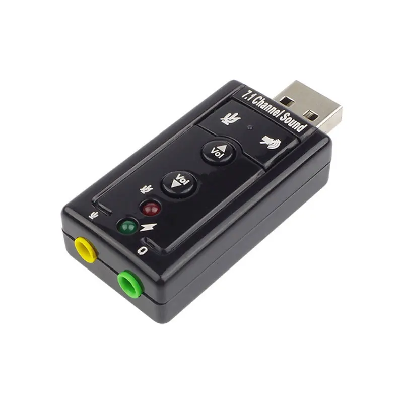 7 1 Внешняя USB звуковая карта канал 3D аудио адаптер конвертер + 3 5 мм гарнитура