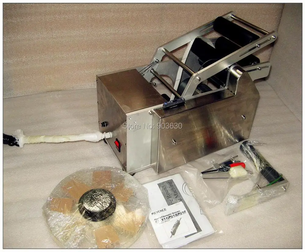 

Wholesale 220V/110V Semi-automatic Manual Round Bottle Labeler Machine+stainless steel+wholesale priceMT-50(Bottle OD:15-100MM)