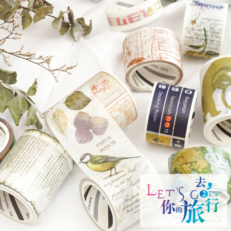 Дорожная Маскировочная лента с цветами птицами декоративная сделай сам для