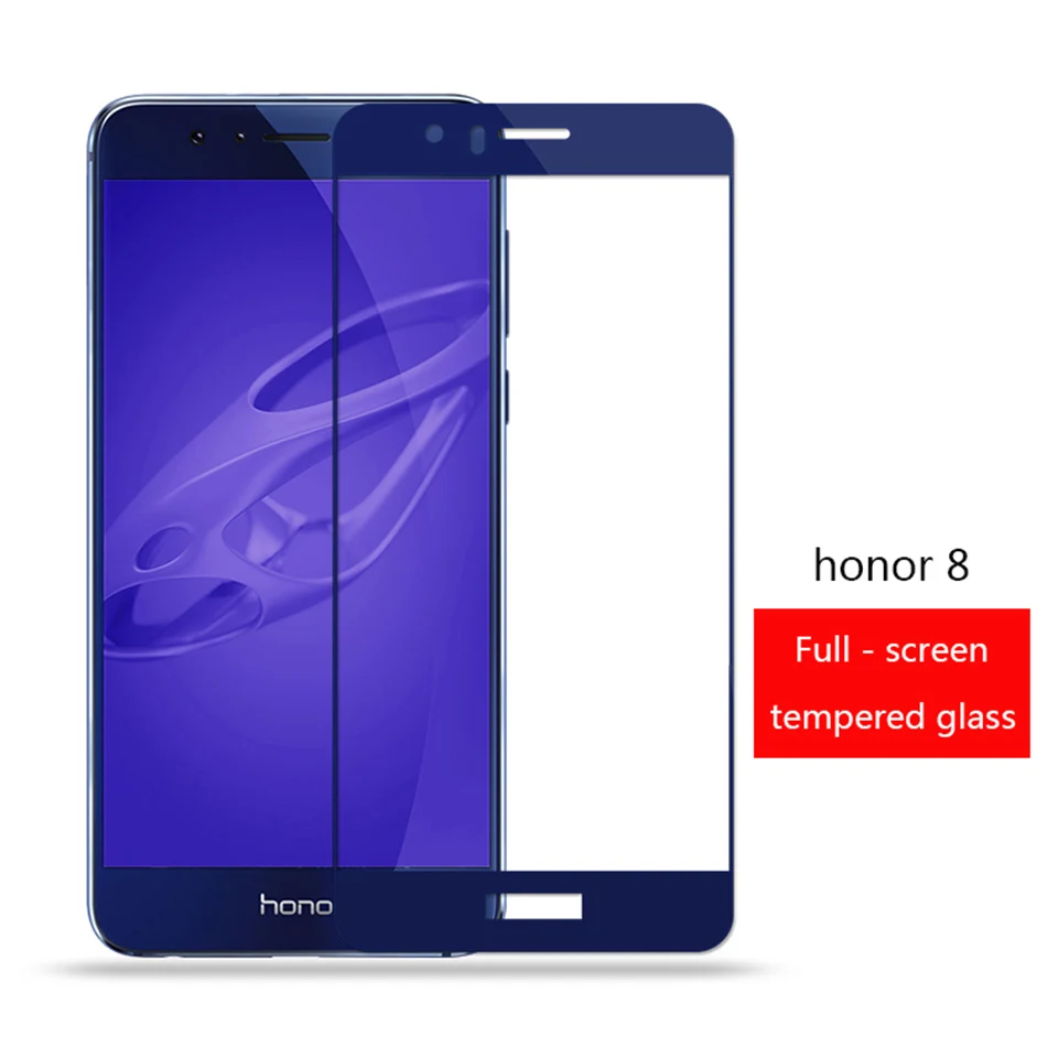 Blue NFH 3D Премиум Закаленное стекло для huawei Honor 8 Защитная пленка для экрана чехол для Honor 8 стеклянная пленка полное покрытие стекло - Цвет: Blue