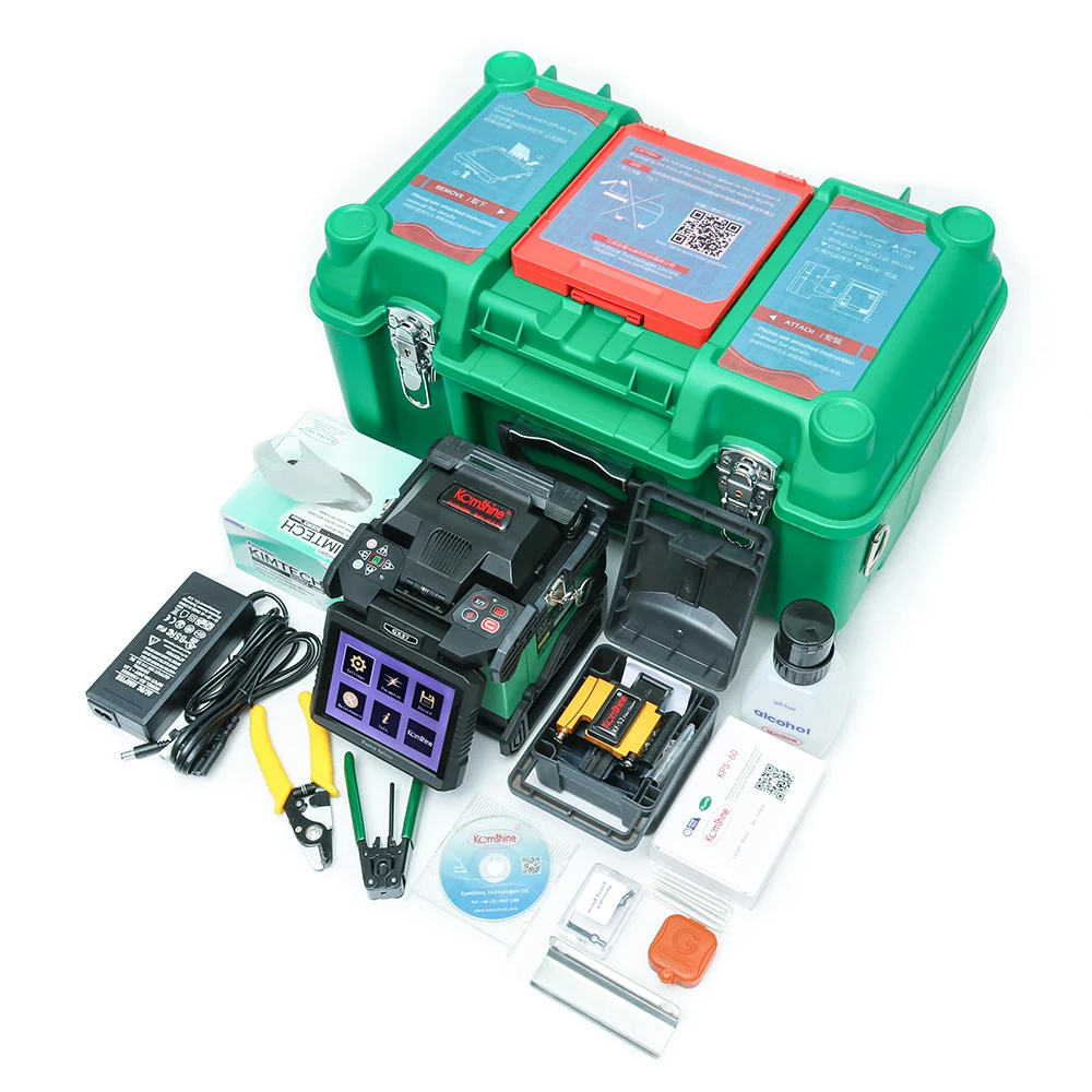 Komshine GX37 Fusion Splicer Kit w/ Cleaver + YOKOGAWA AQ1200A SM 32/30dB OTDR Power Meter Light Source Visual Fault Locator | Мобильные