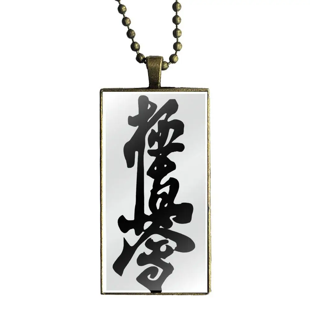Kyokushin винтажное ювелирное бронзовое покрытие со стеклянным кабошоном чокер Длинная подвеска прямоугольное ожерелье для женщин винтажное заявление - Окраска металла: as picture