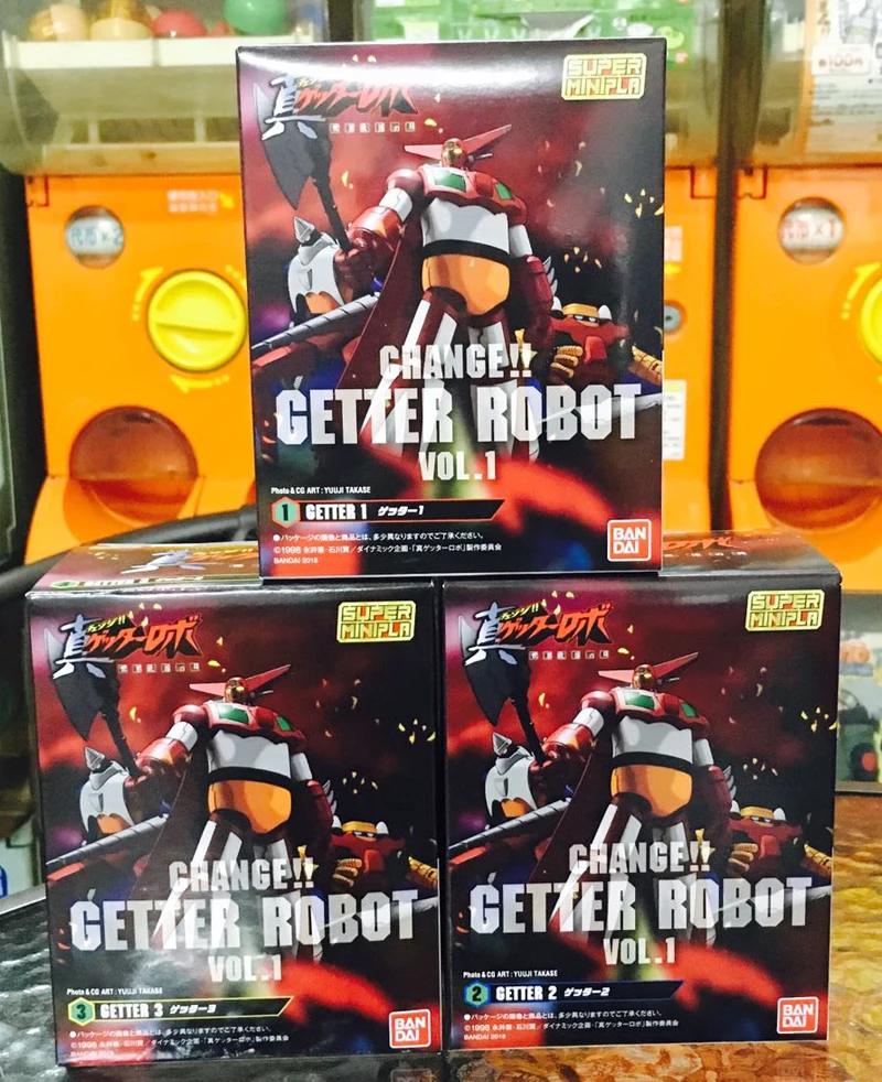 Аниме "True(изменить!) Getter робот "Оригинальные BANDAI супер minipla сборки фигурку-Vol.1 GETTER на возраст 1, 2, 3(3 предмета в комплекте