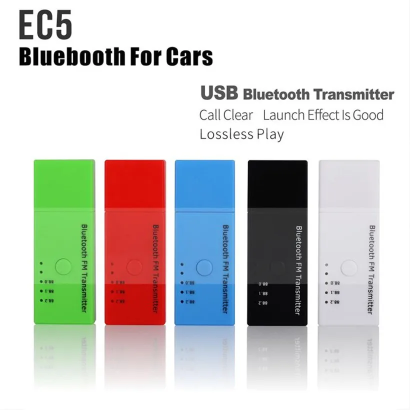 Автомобильный комплект EC5 беспроводной USB Bluetooth FM передатчик радио mp3 плеер Прямая