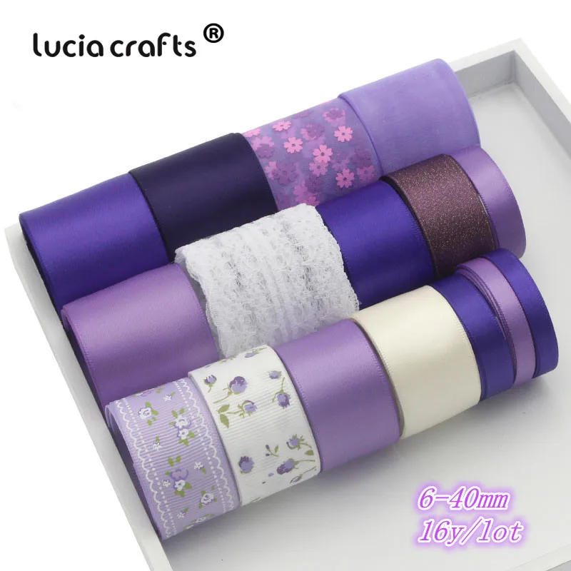 Mix Style 2 Lucia crafts 6-40 мм смешанный стиль сатин/корсаж/органза лента набор отделка Кружева DIY Свадебная Упаковка бант Декор материалы S0604 - Цвет: Mix Style 2