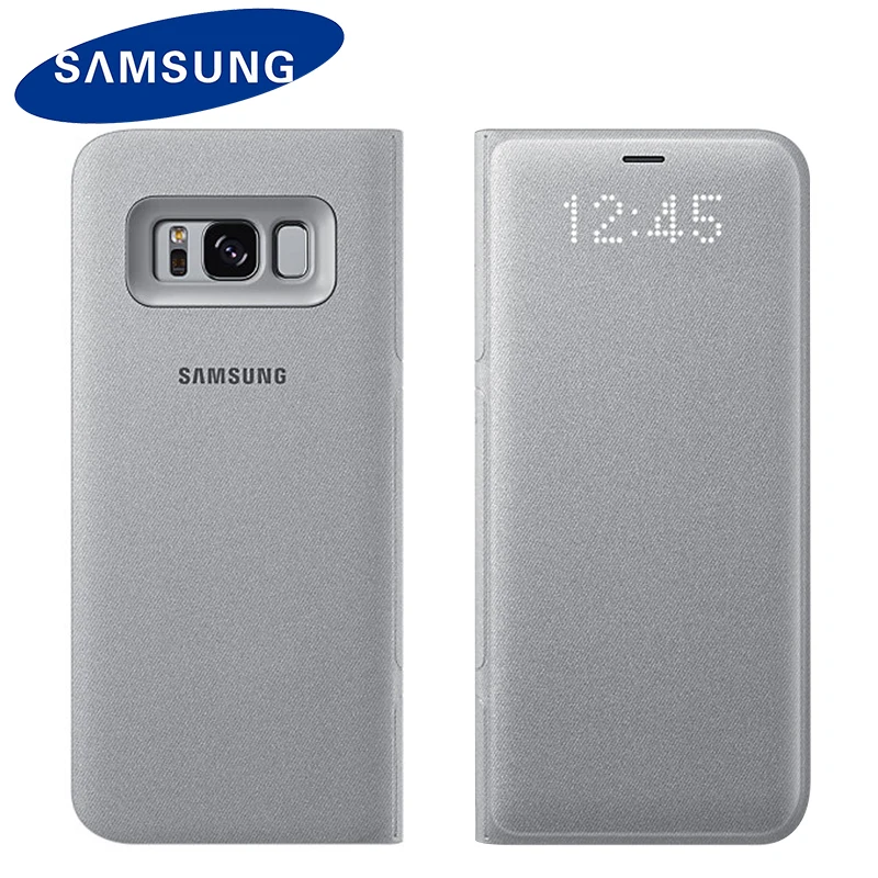 Оригинальный samsung S8 светодиодный чехол для Galaxy g950 Plus G955 Смарт Флип ударопрочный