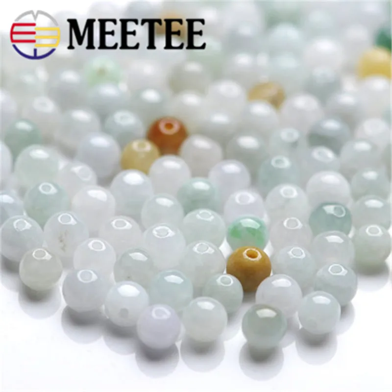 Meetee 5/8/9/13mm Natural Jade Bead Button Handmade Bracelet Cheongsam Decorative Buckle DIY Crafts Sewing Accessories ZK2525 | Дом и сад