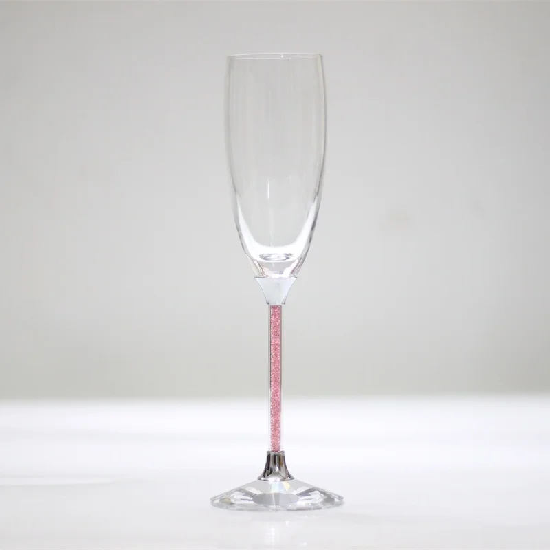 2020 персонализированные хрустальные свадебные очки розового цвета для