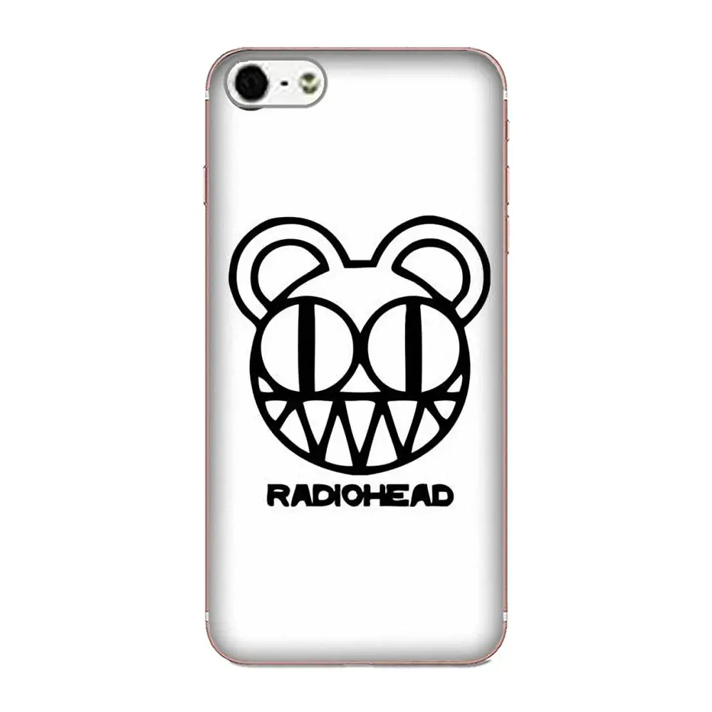 Чехол для мобильного телефона из ТПУ с черно белым логотипом Radiohead Apple iPhone 4 4S 5 5C 5S