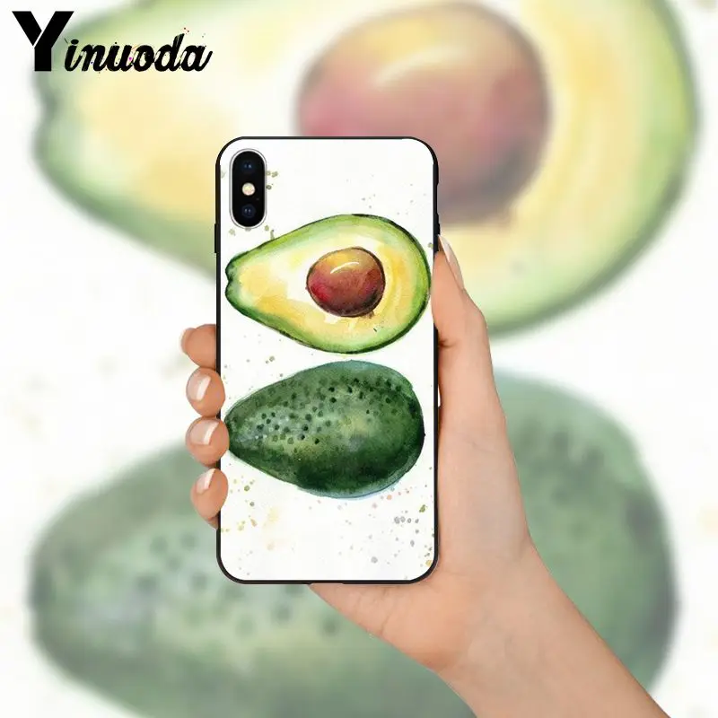 Yinuoda авокадо заказчик высококачественный чехол для телефона Apple iPhone 8 7 6 6S Plus X XS MAX 5