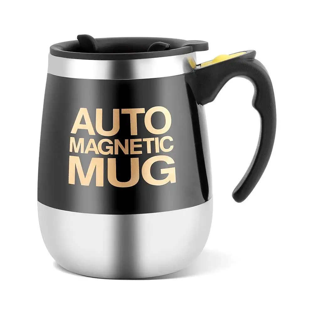 Black BAISPO 450 мл Автоматическая электрическая ленивая самоперемешивающаяся кружка автоматическая кофейная кружка чашка для смешивания молока чай из нержавеющей стали микс чашка - Цвет: Black