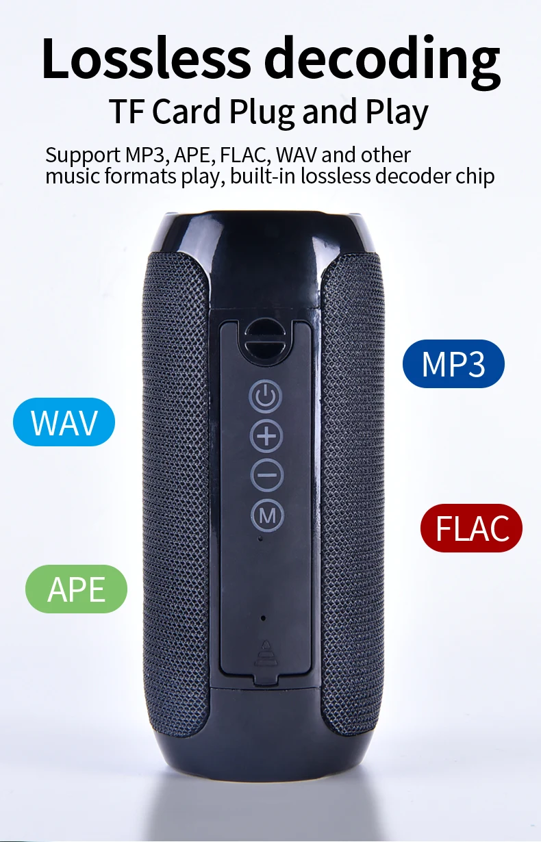 Беспроводная стереофоническая колонка с басами, Bluetooth, наружная колонка, 1200 мА/ч, водонепроницаемая Портативная Беспроводная колонка, громкий динамик
