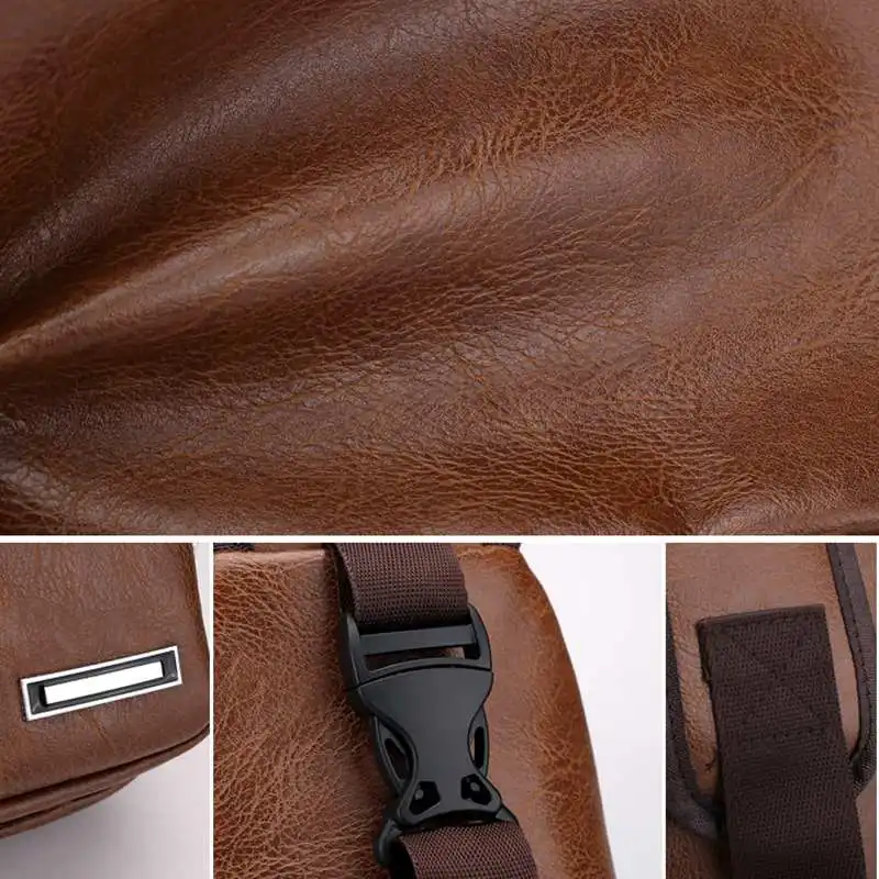 Abdb-мини USB интерфейс много места мужская повседневная сумка модная уличная Сумка-слинг Дорожная сумка из искусственной кожи нагрудная сумка кросбо