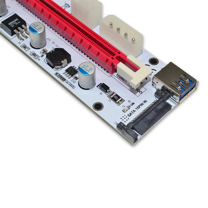 Переходная карта M.2 NGFF на PCI E X16 разъем для майнинга m.2 Райзер с sata 6pin 4pin molex