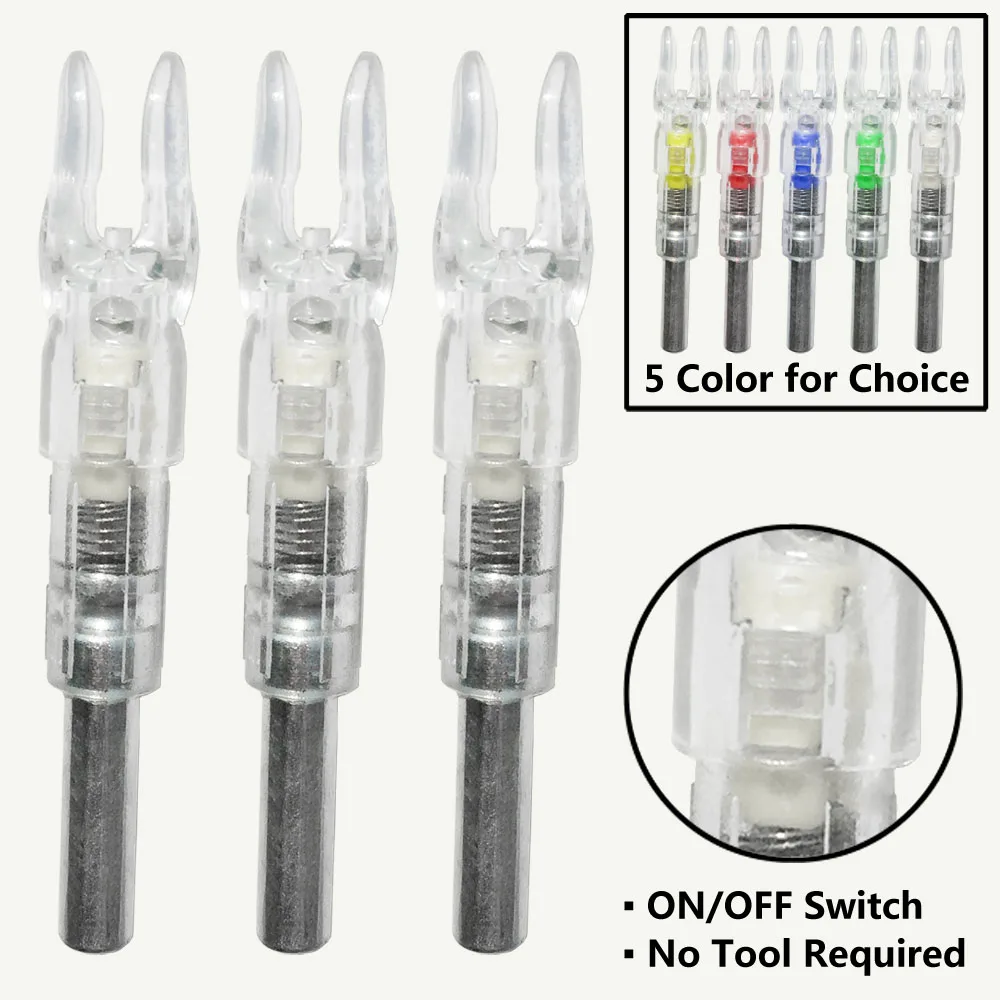 3 шт. автоматически освещенный бант струна активированный светодиодный Nock для ID 6