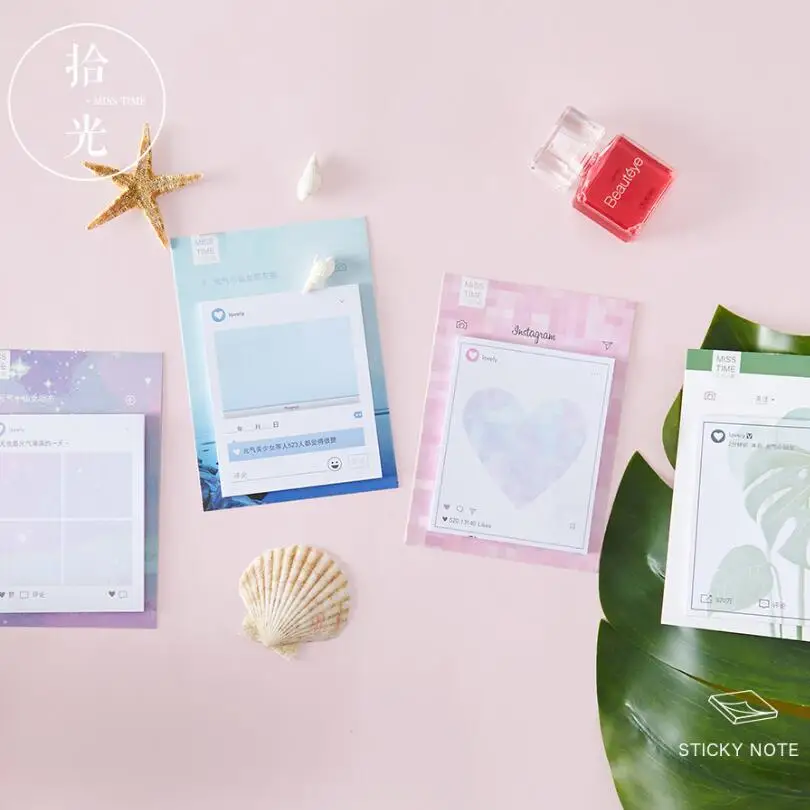 4 шт./лот креативный Vaporwave компьютерный Ins стиль блокнот планировщик липкий
