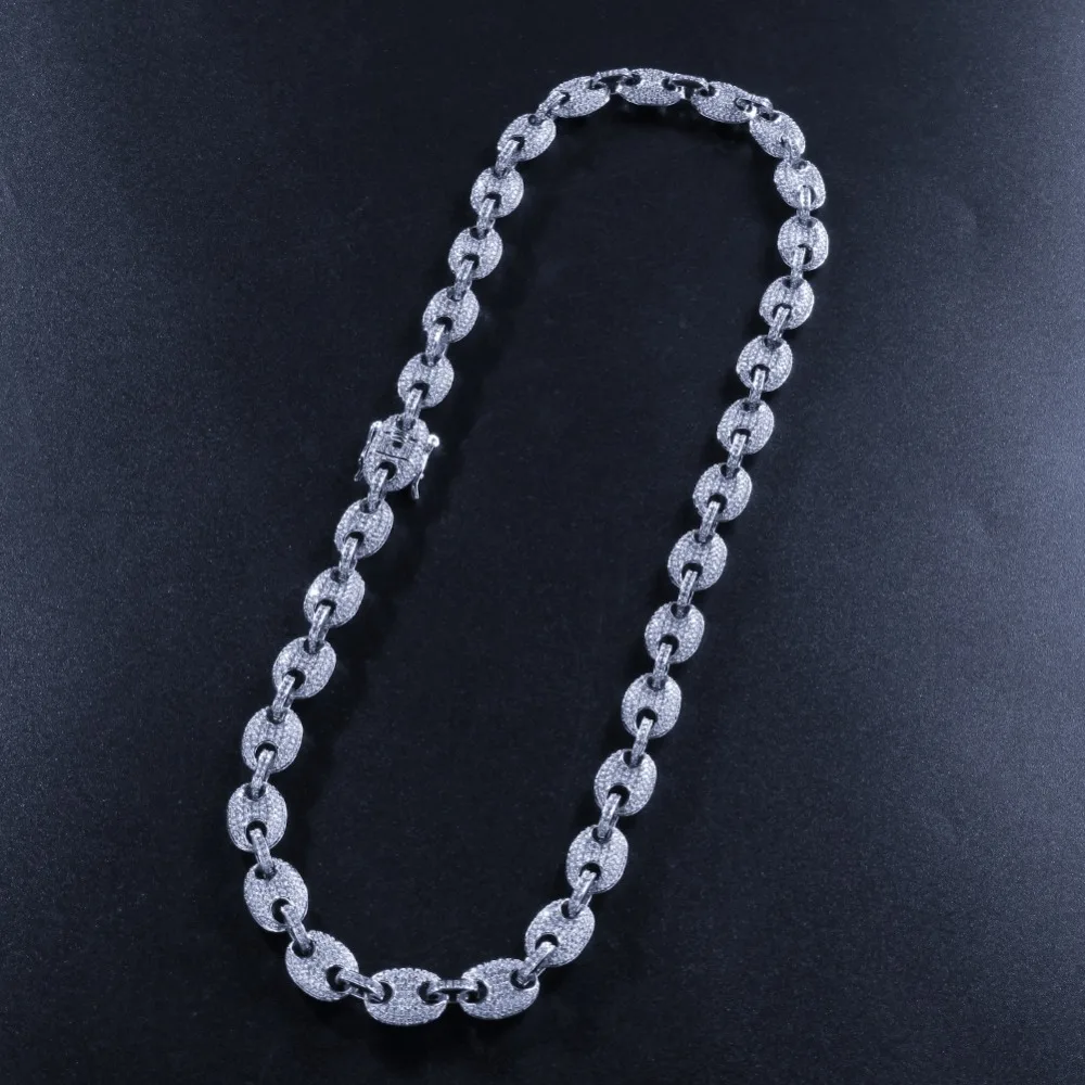 Men Hip hop iced out bling Chains Necklaces &amp Bracelet for 1set Zircon High quality Hiphop chain necklace jewelry luxury gifts |