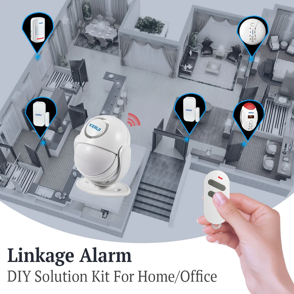 KERUI wi fi домашняя охранная сигнализация IOS/Android приложение Беспроводное управление