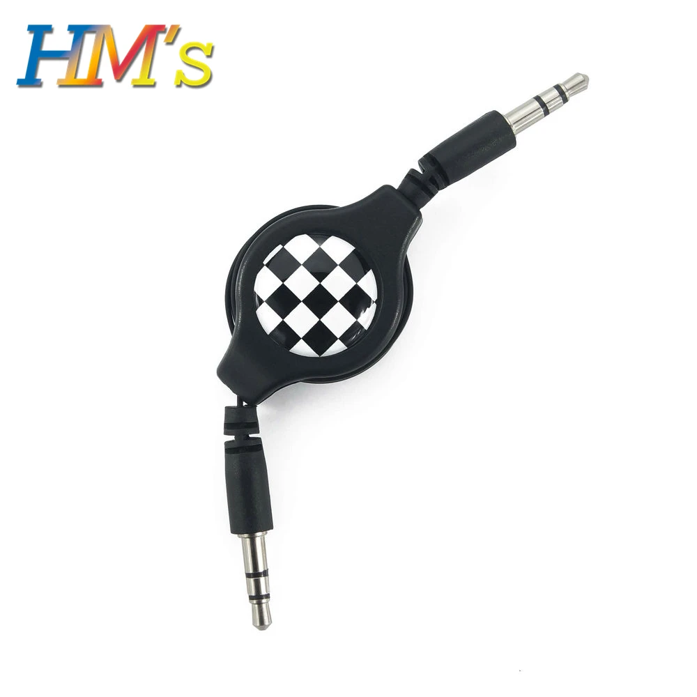 BlackWhite Checker Для MINI Cooper S One Countryman Clubman R50 R52 R53 R55 R56 R57 R60 R61 F54 F55 F56 F60 аксессуары для стайлинга автомобилей AUX аудио провод - Название цвета: BlackWhite Checker