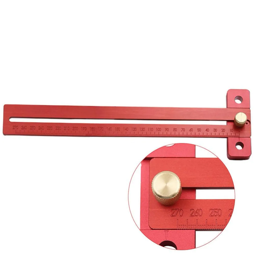 Aluminum Precision T-270 DIY Woodworking Marking RulerAlloy Scribing Ruler T Type Hole Measuring Tool | Инструменты