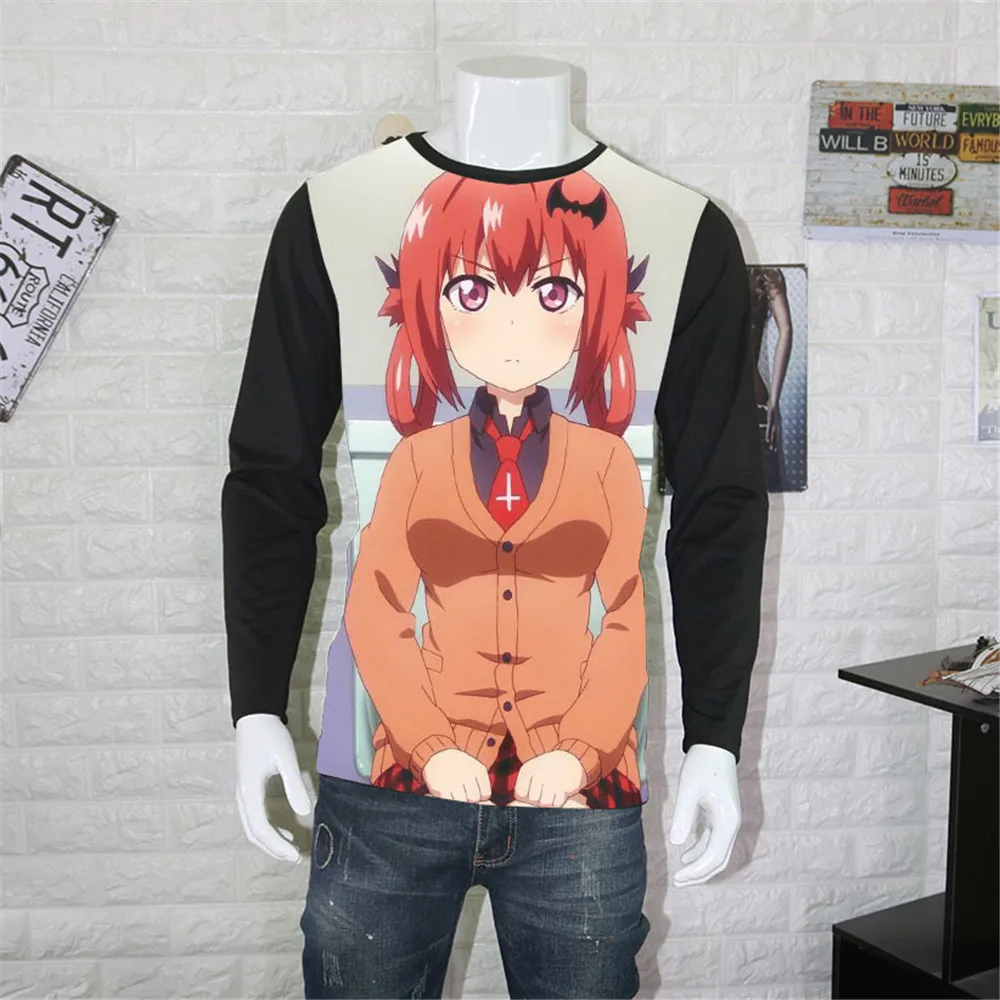 Косплей японское аниме рубашка Gabriel DropOut футболки с коротким рукавом Satanichia McDowell