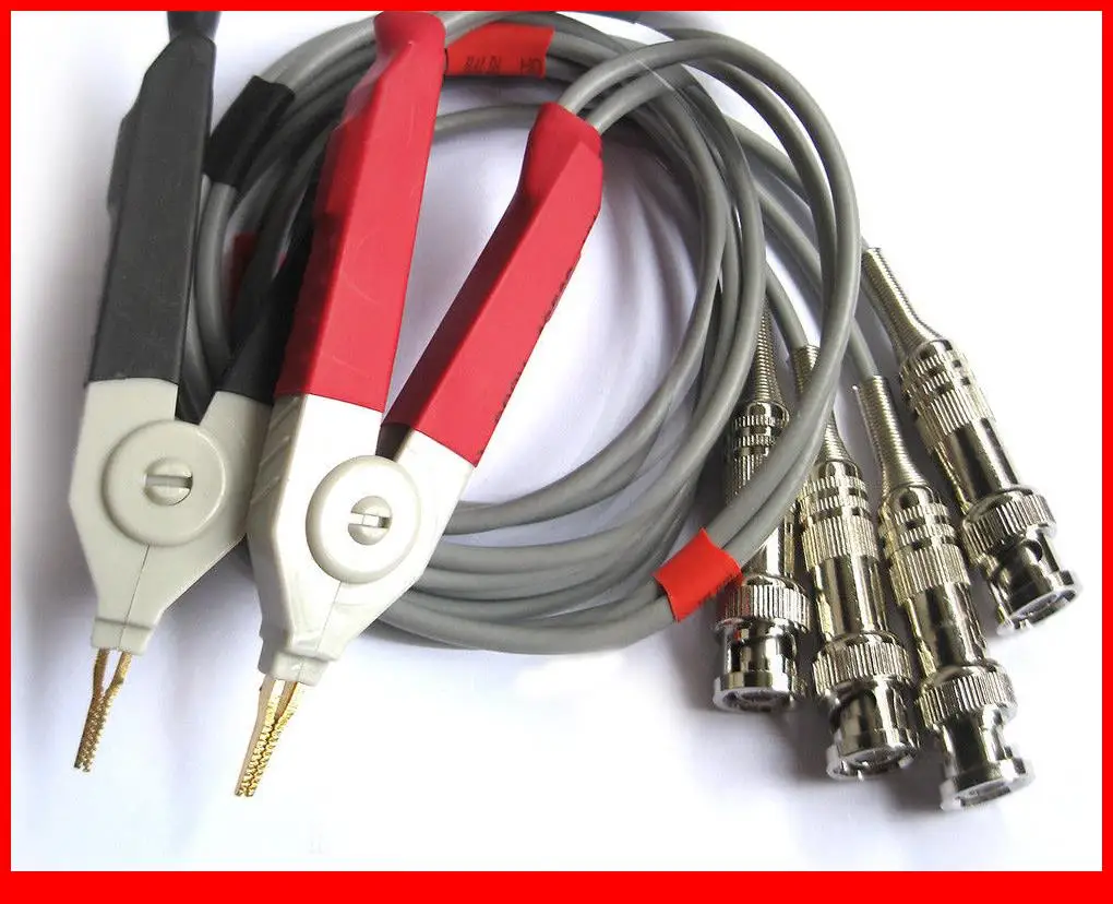 1 комплект испытательных зажимов Kelvin Мост зажима крокодила для LCR метра с 4