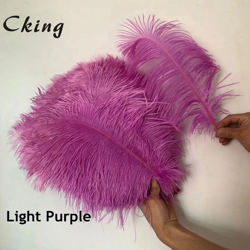 

Cking 100Pieces light purple ostrich feather 40-45cm 50-55cm Suitable for skirts / wedding centerpieces/ apparel party DIY craf